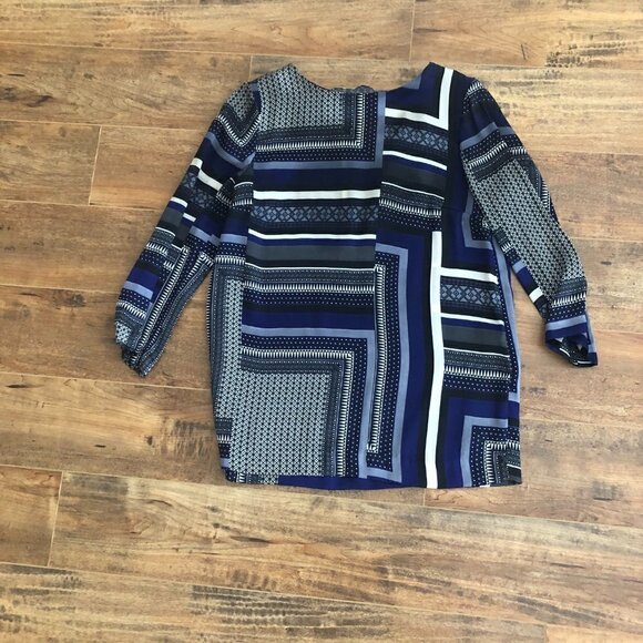 H&M Printed Shirt Blouse Multi Colour 3/4 Sleeve - Picture 3 of 10